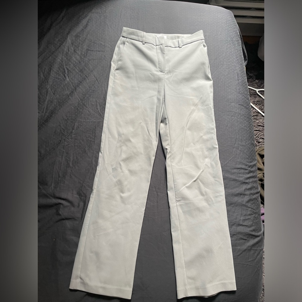 Nicole Miller Light Gray Wide-Leg Pants